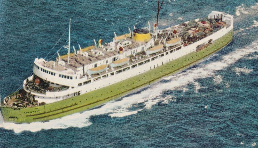 CNR Car Ferry Abegweit Borden PEI Cape Tormentine Postcard