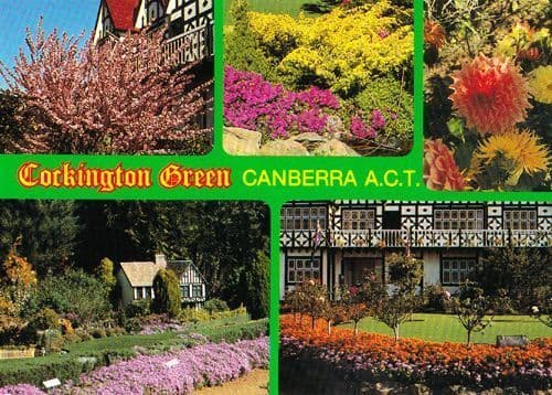 Cockington Green Canberra Flowers New South Wales Australia Postcard