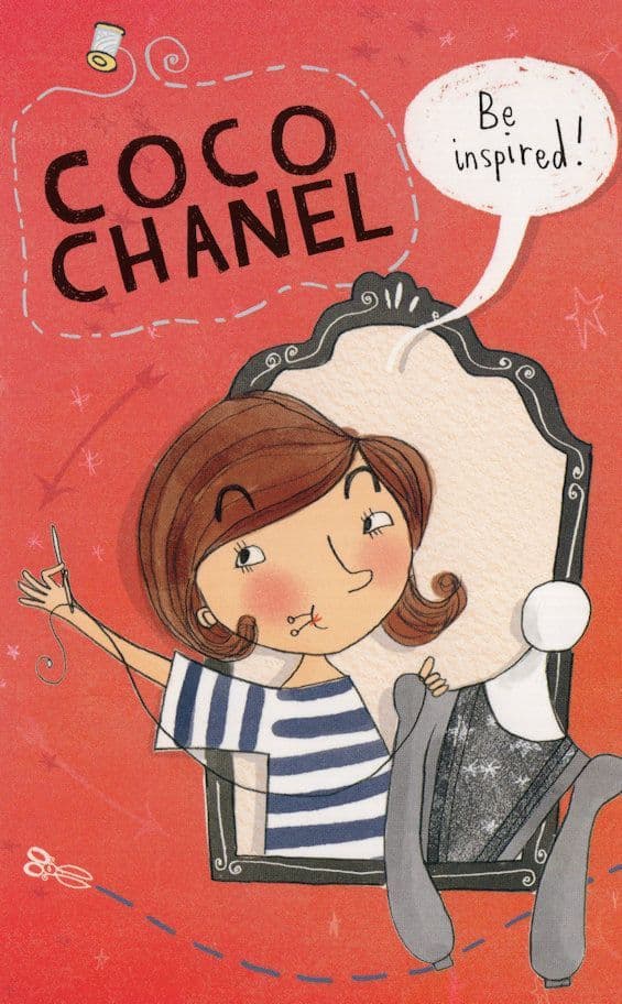 Coco Chanel French Fashion Designer Artist Painting Postcard