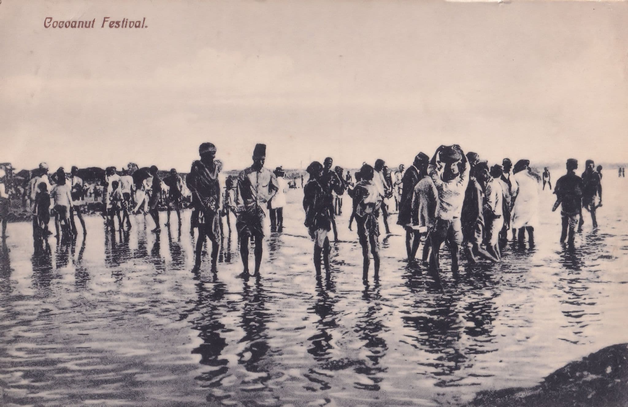 Cocoanut Festival Indian Old Postcard