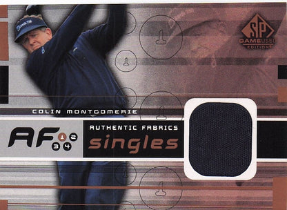 Colin Montgomerie Authentic Fabrics Singles Golf Upper Deck Worn Shirt Card