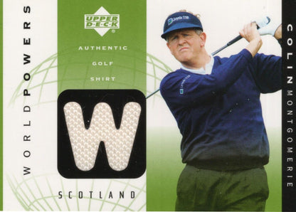 Colin Montgomerie Authentic World Powers Golf Upper Deck Shirt Card