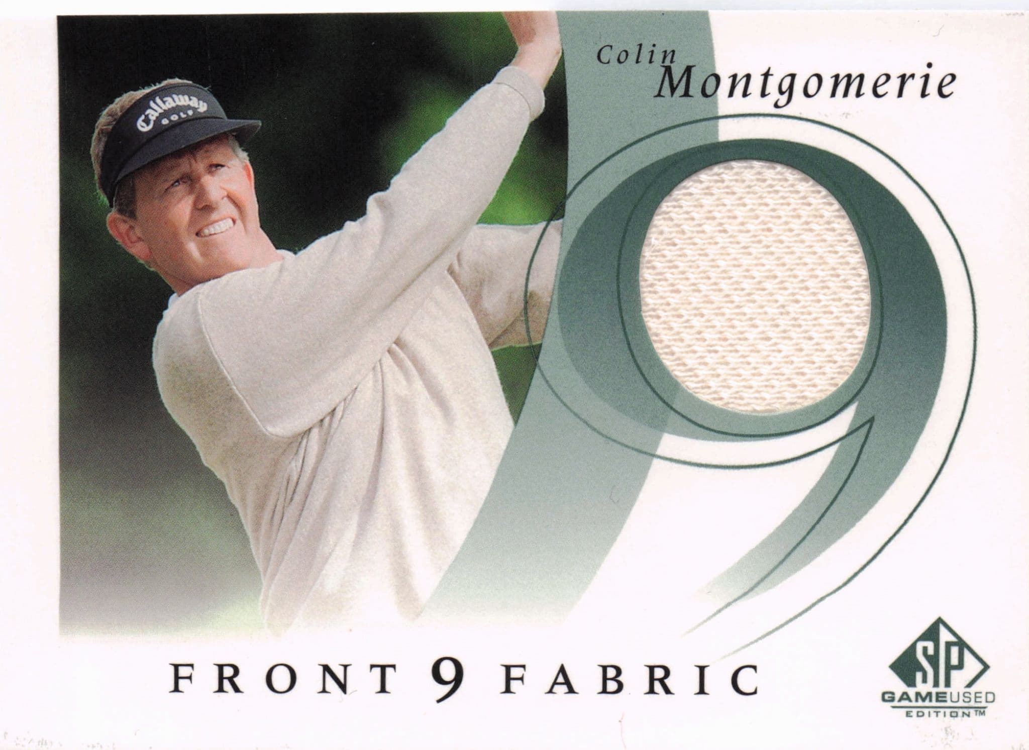 Colin Montgomerie Front 9 Fabric 2002 Upper Deck Authentic Shirt Card
