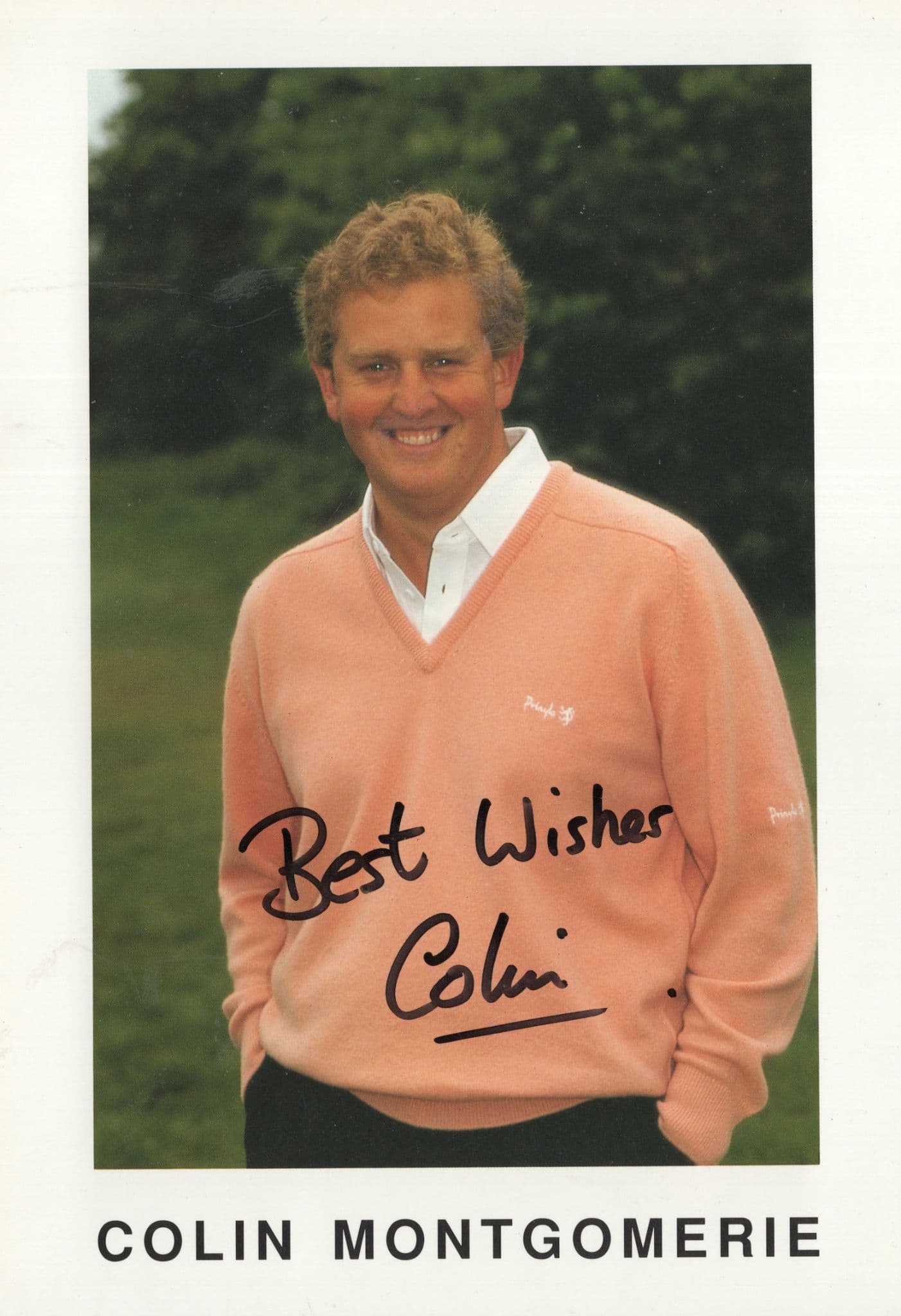 Colin Montgomerie Hand Signed Large Photo & COA Letter