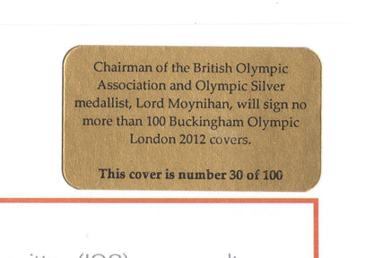 Colin Moyniham London 2012 Olympic Games Hand Signed LTD TO 100 FDC