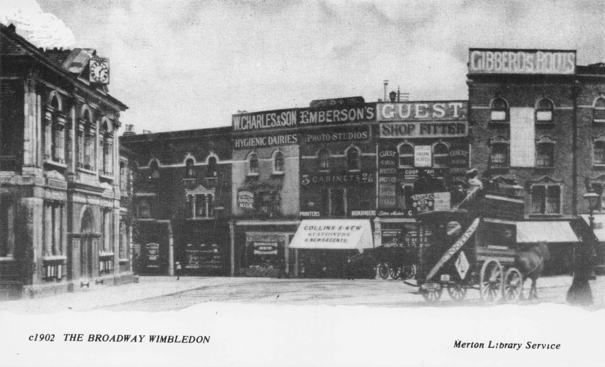 Collins & Kew Old Newsagents The Broadway Wimbledon London Postcard