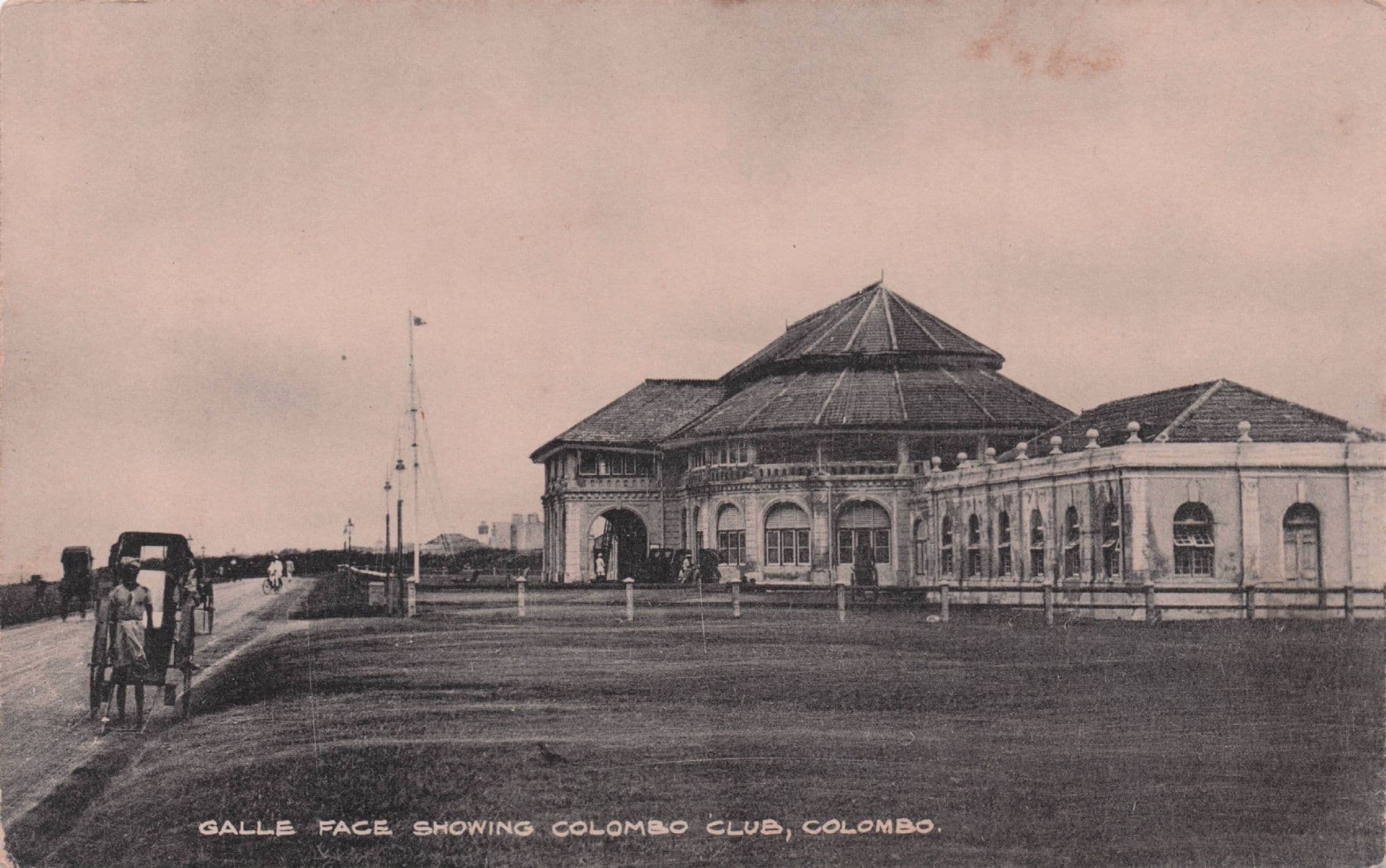 Colombo Galle Face Club Ceylon Old Postcard