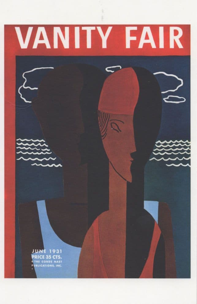 Coloured Man With Halfcast Lady On Ship Art Deco Painting Postcard