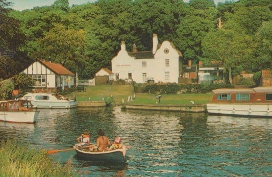 Coltishall River Bure Half Risque Norfolk Rowing Boat 1970s Postcard