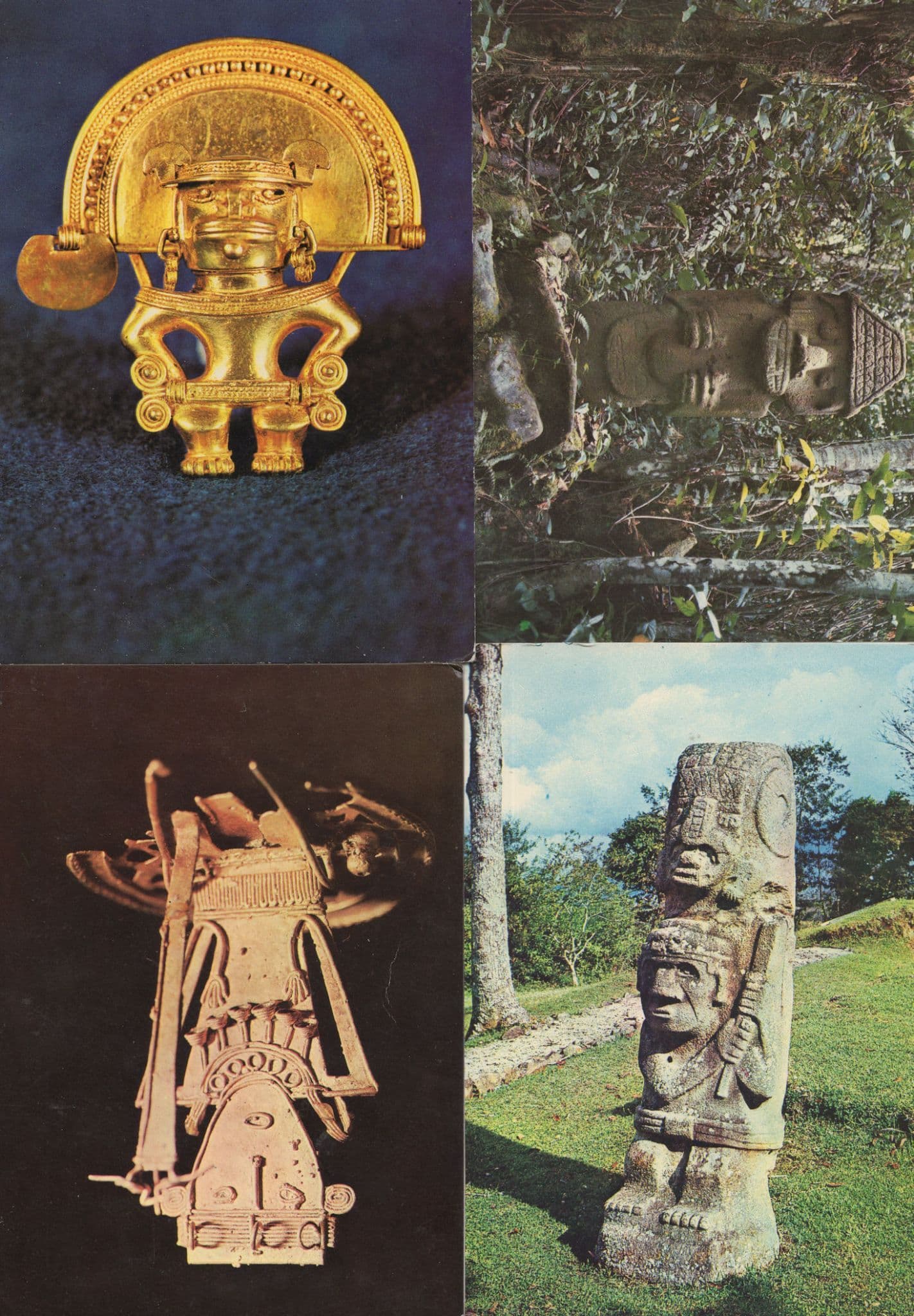 Columbia Statue Sculpture s Carvings 4x Postcard s