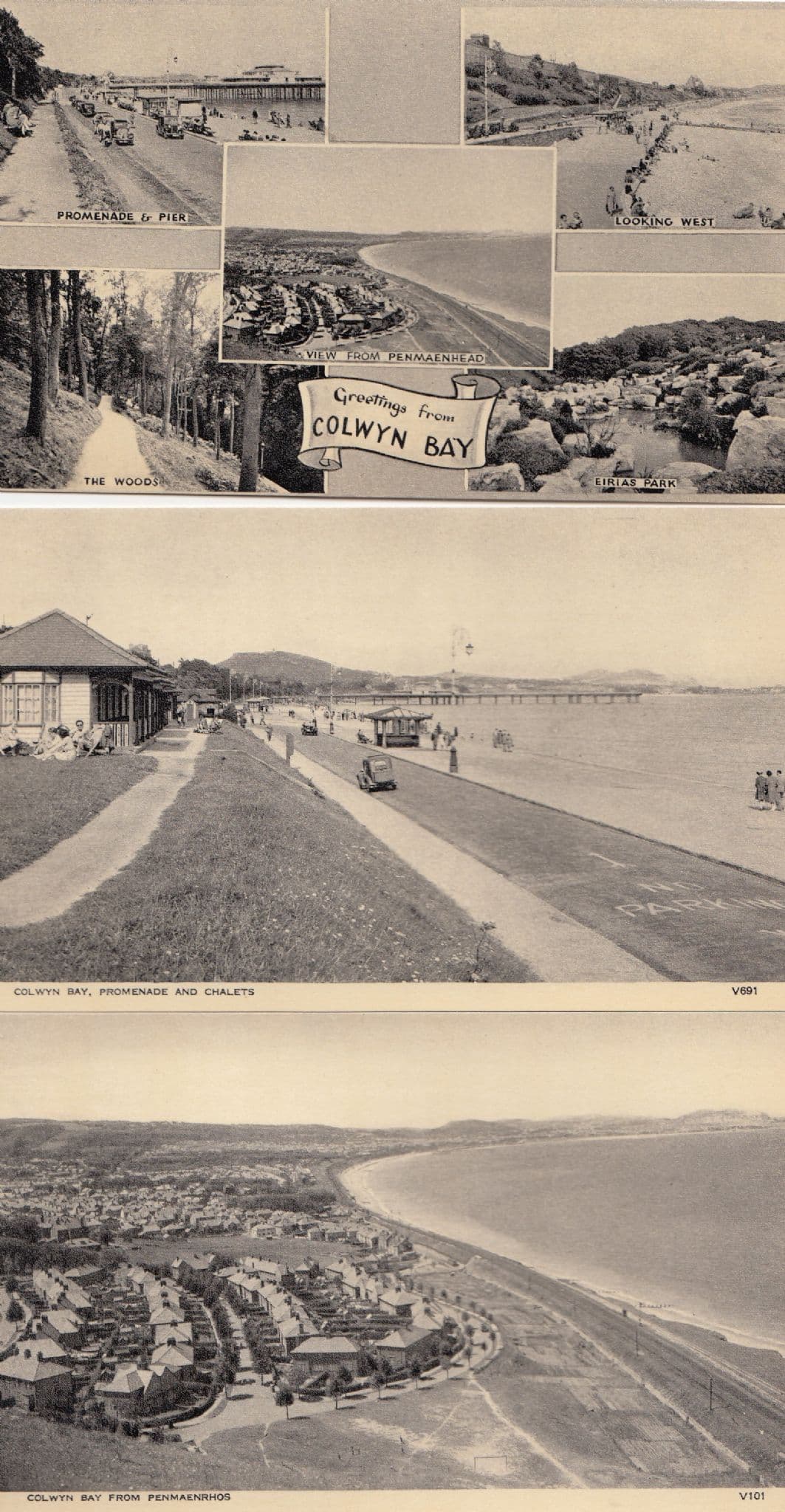 Colwyn Bay Kittens Yachting Pond Boats PACK OF SIX Old Postcard s