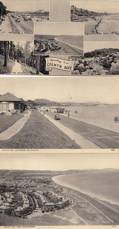 Colwyn Bay Kittens Yachting Pond Boats PACK OF SIX Old Postcard s