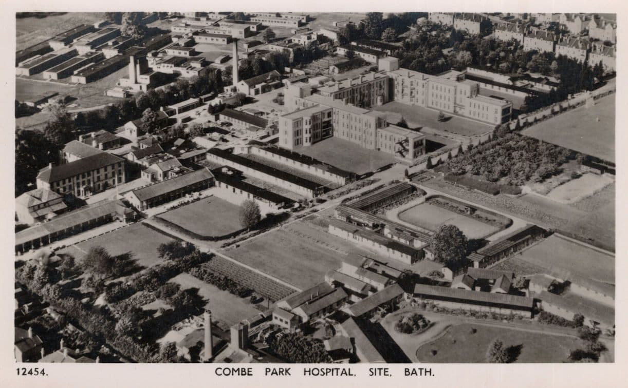 Combe Park Hospital Bath Somerset Old Aerial Real Photo Postcard