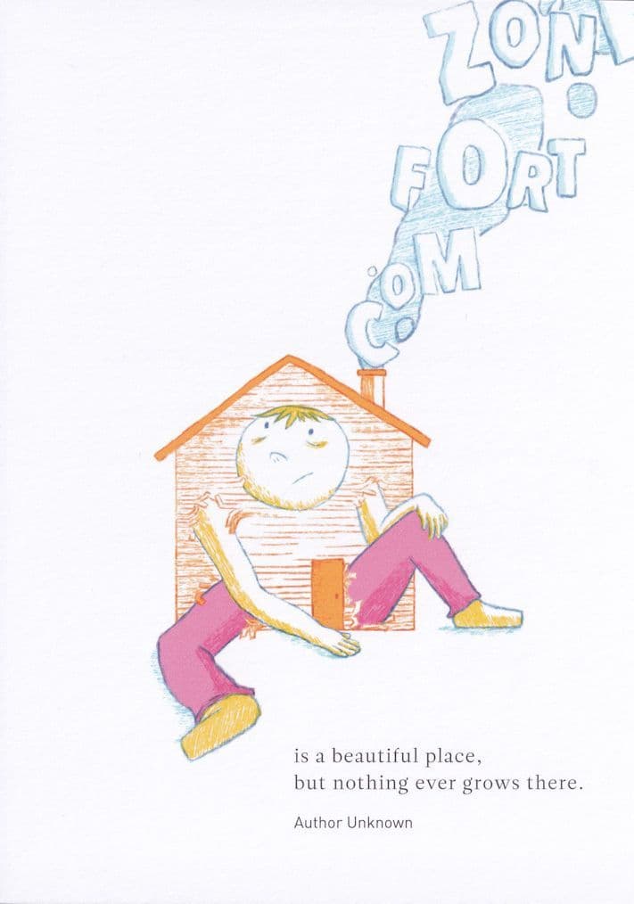 Comfort Zone Is A Beautiful Place Dog Kennel Quotation Postcard