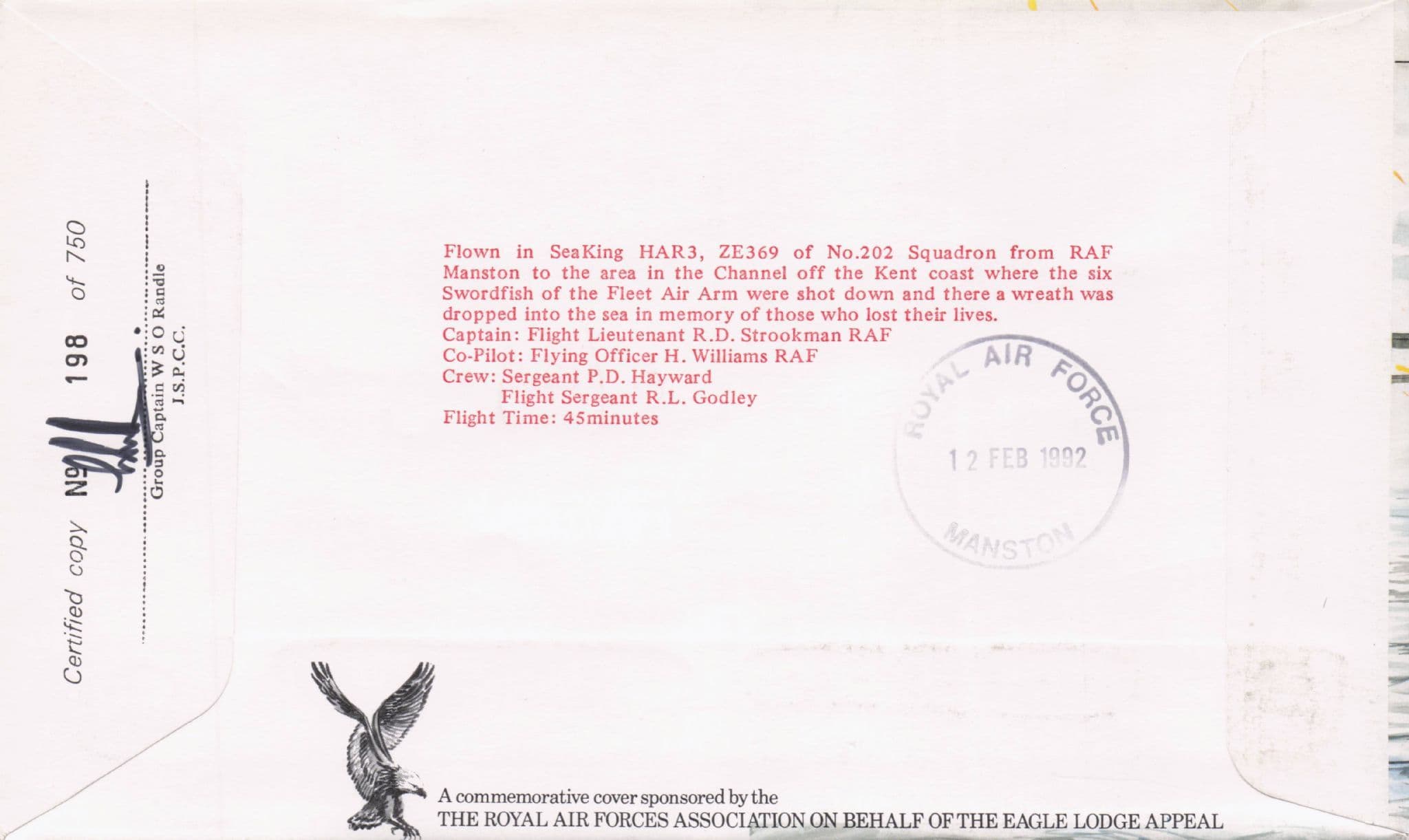 Commander Charles Kingsmill Edgar Lee Operation Cerberus Hand Signed FDC