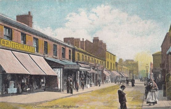 Commercial Street Brighouse Dress Mantle Makers Shop Robe Lady Antique Postcard