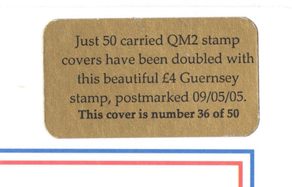Commodore Warwick HMS Cunard LTD TO 50 Queen Mary 2 Hand Signed FDC