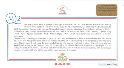 Commodore Warwick HMS Cunard Ship LTD TO 100 Queen Mary 2 Hand Signed FDC