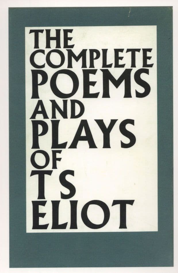 Complete Poems & The Plays Of TS Eliot 1969 Book Postcard