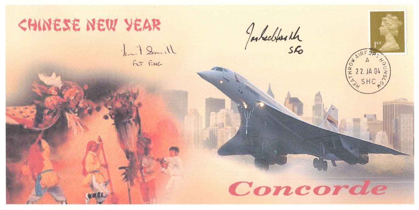 Concorde Chinese New Year 2004 Ian Smith James Bedforth LTD TO 3 Hand Signed FDC