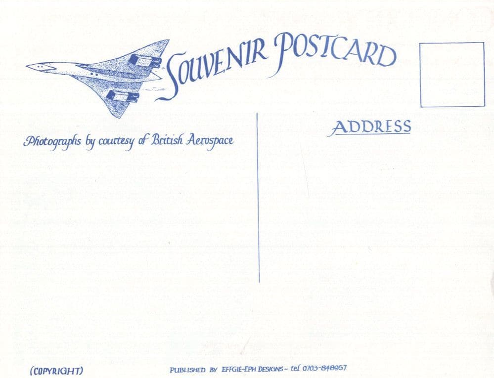 Concorde Plane 1969 First Flight Anniversary Rare Large Postcard