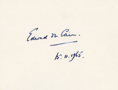 Conservative London Union Edward Du Cann 1965 Hand Signed Letter & Card