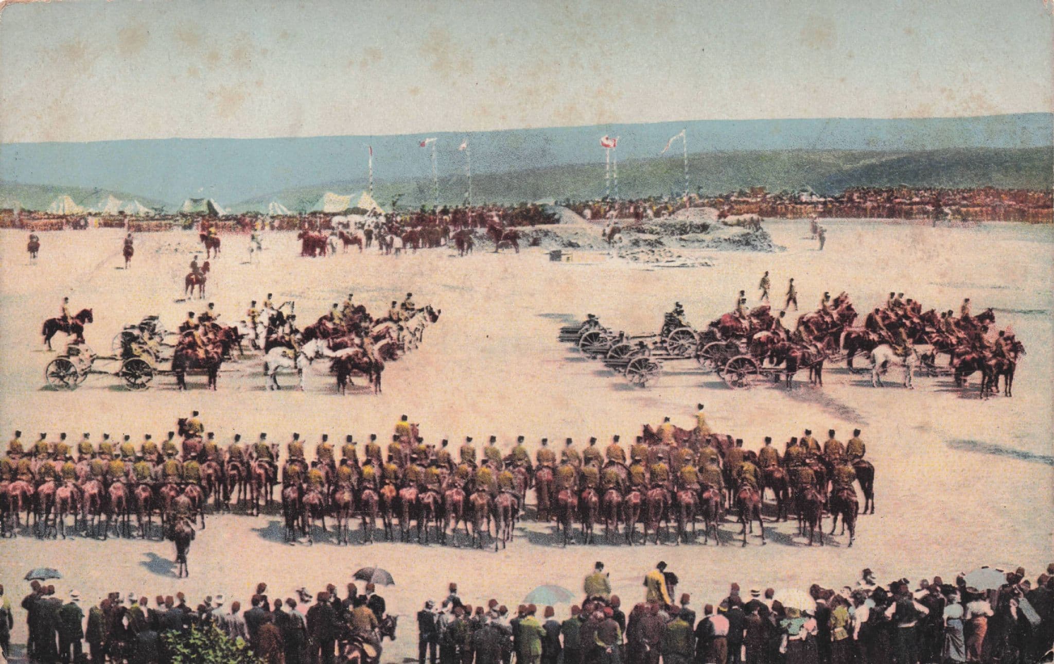 Constantinople Military Soldiers Parade Turkey Old Postcard