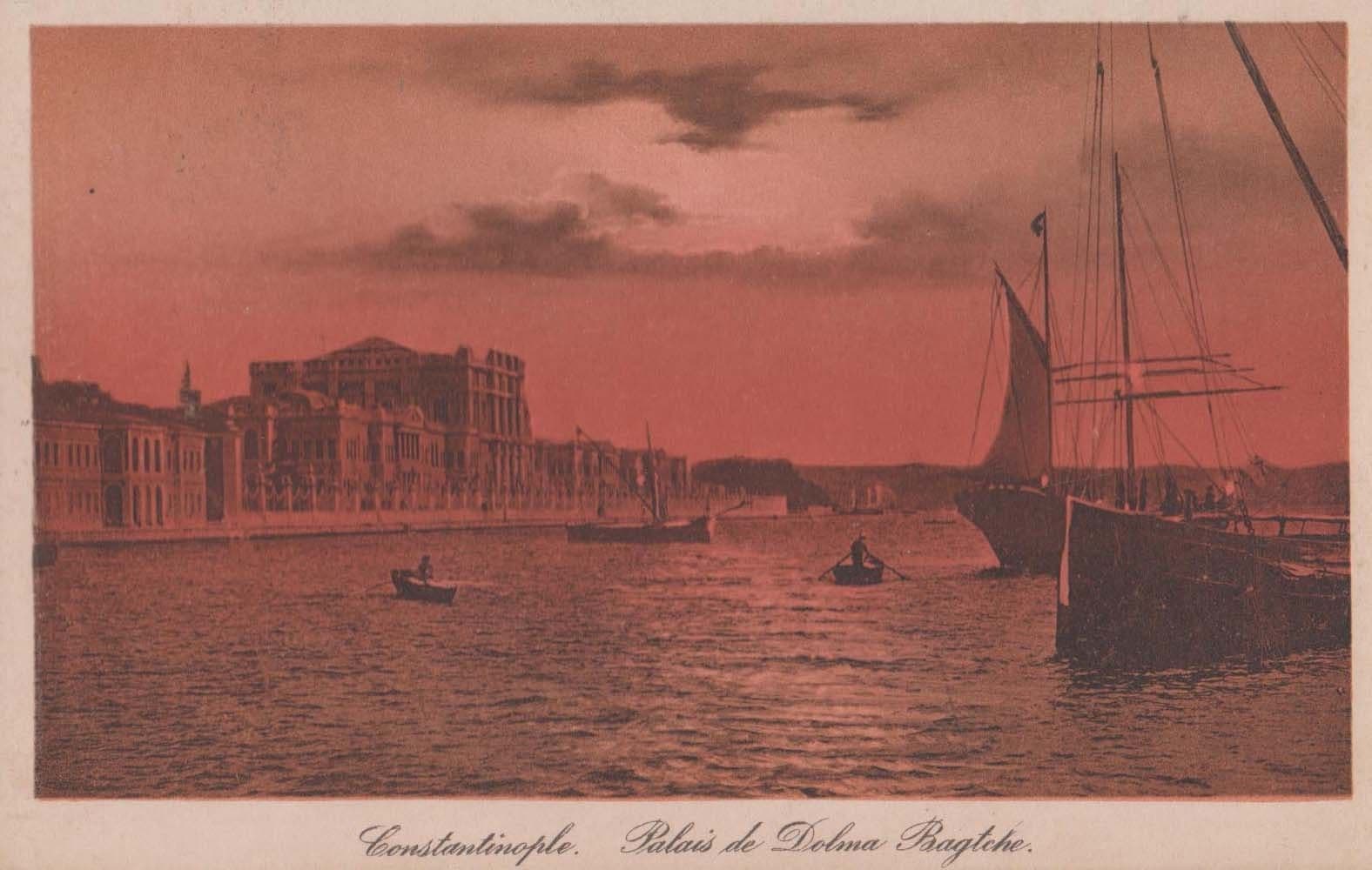 Constantinople SÔøΩleymaniye Ottoman Mosque At Night Old Postcard