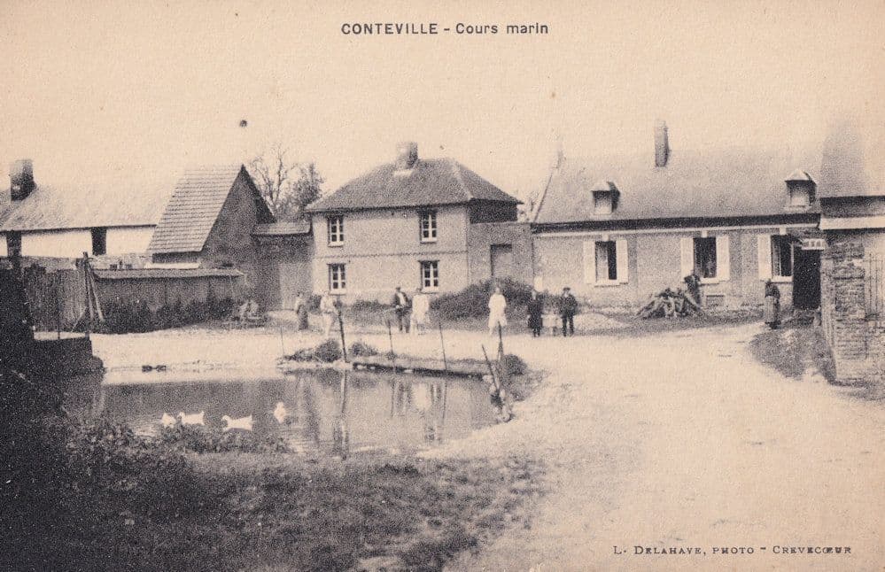 Conteville Cours Marin Antique French Postcard