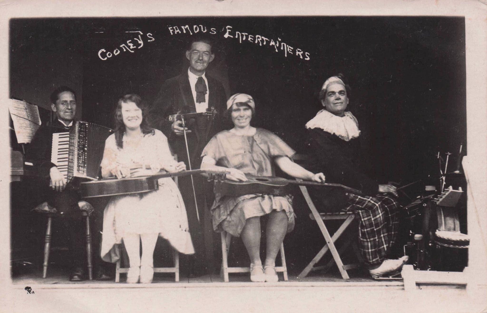 Cooney's Famous Entertainers LGBT Music Hall Accordion Old Postcard
