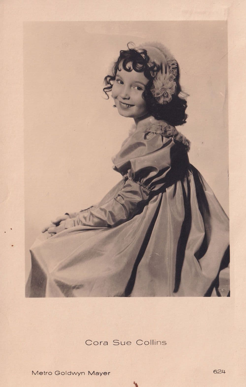 Cora Sue Collins USA Child Film Star Antique MGM Postcard