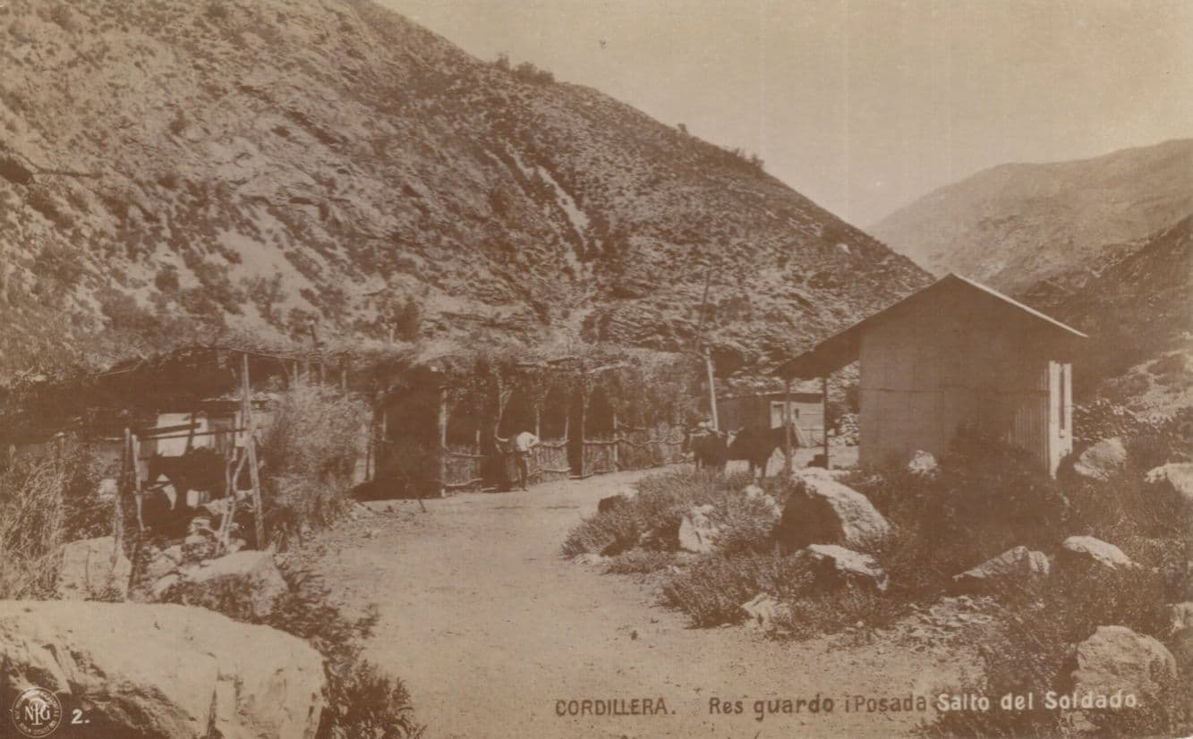 Cordillera Res Guardo Posada Salto Del Saldado Chile Old RPC Postcard