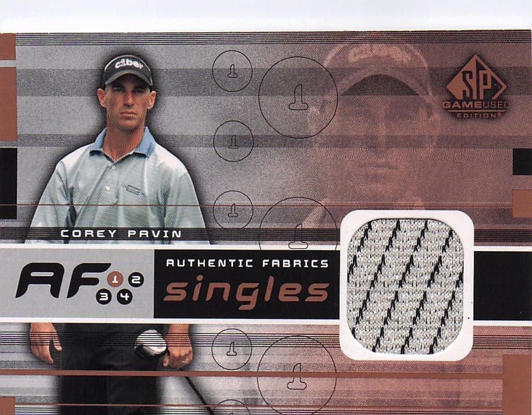Corey Pavin Authentic Fabrics Singles 2003 Golf Upper Deck Worn Shirt Card