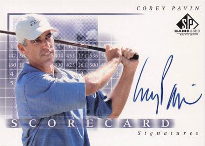 Corey Pavin Scorecard Signatures Hand Signed 2002 SP Golf Autograph Card