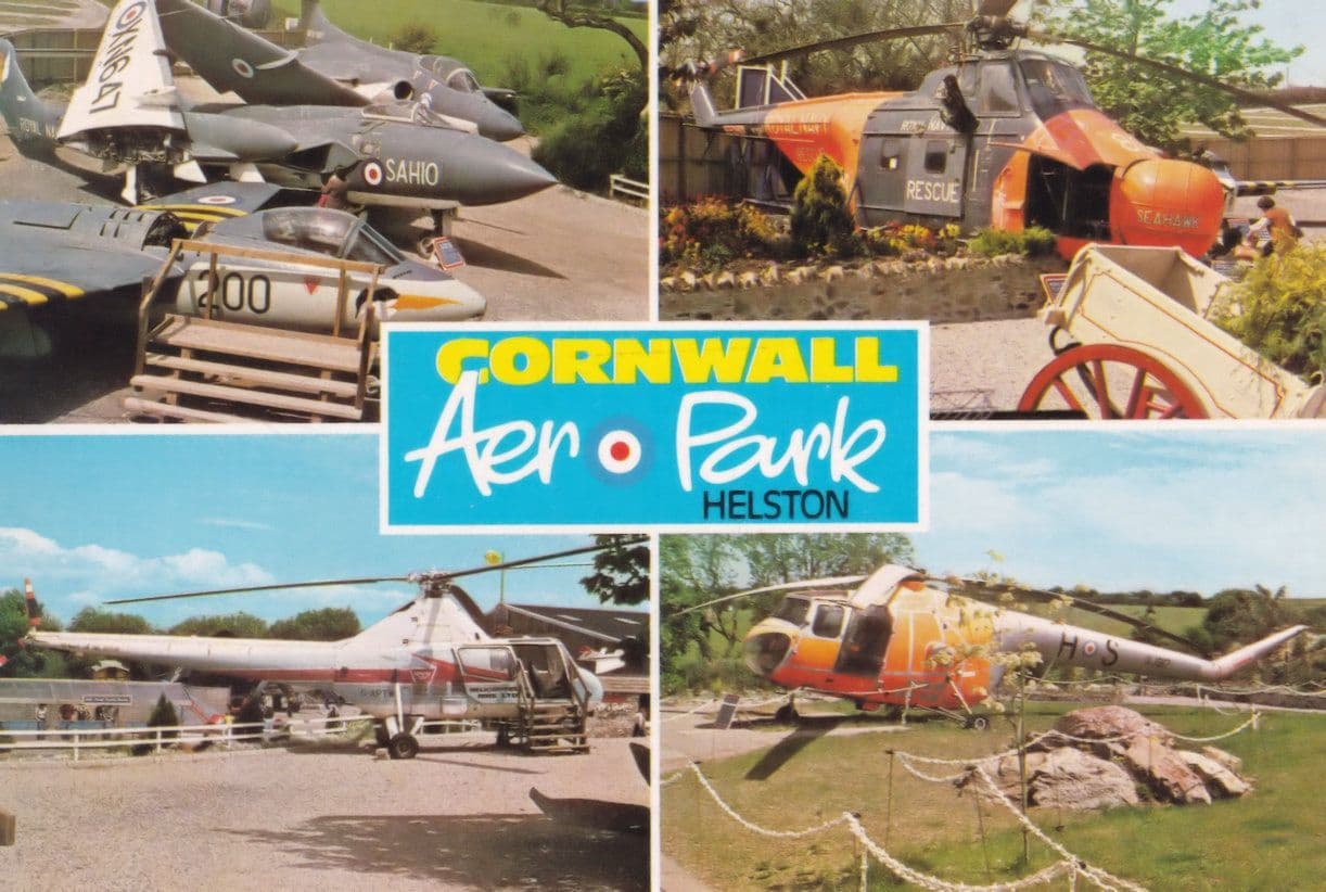Cornwall Aero Park Sea Hawk Westland Whirlwind Widgeon Postcard
