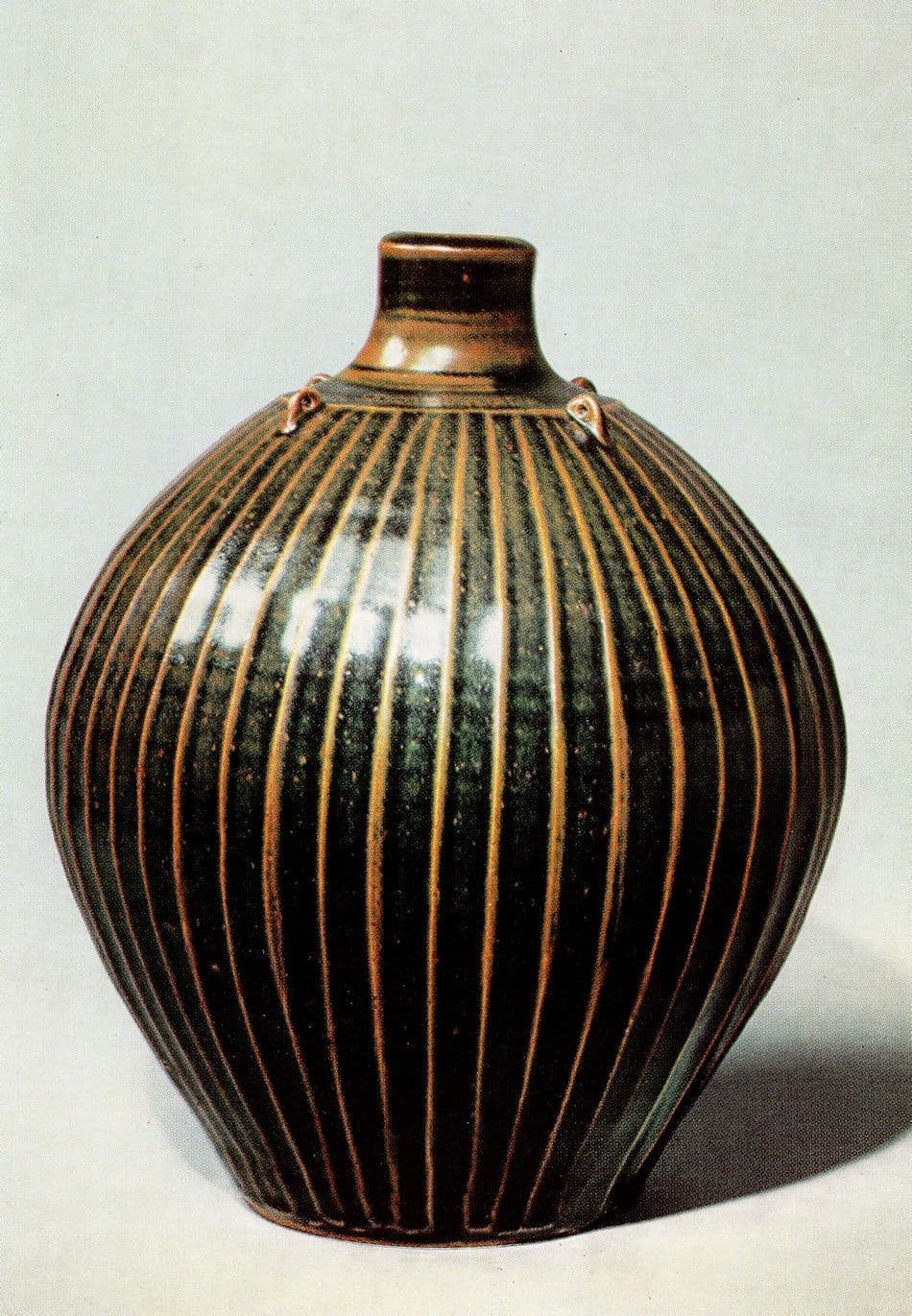 Cornwall Stoneware Tenmoku Glaze 1950s St Ives Earthenware Postcard