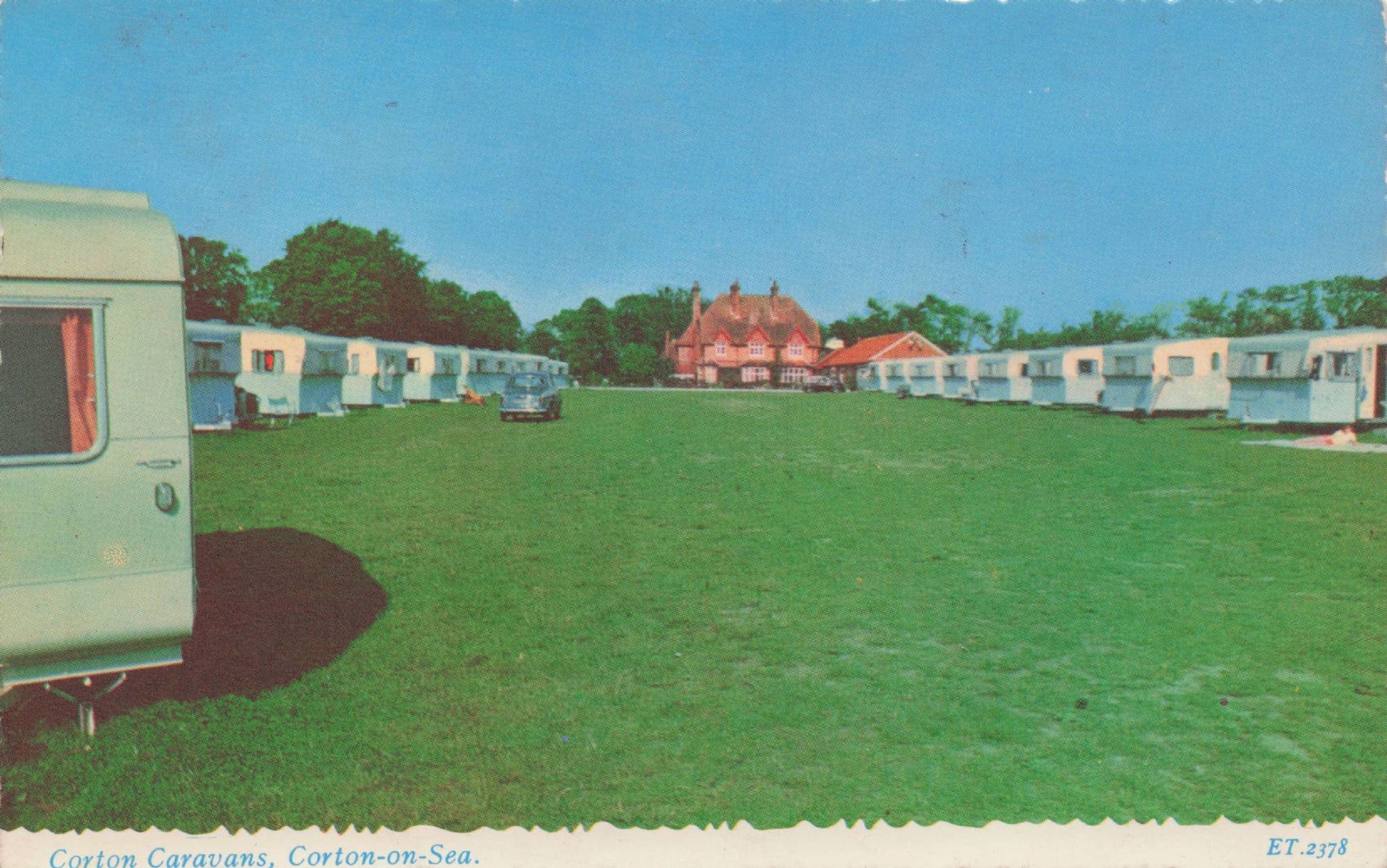 Corton Caravan Site Park Suffolk 1970s Postcard
