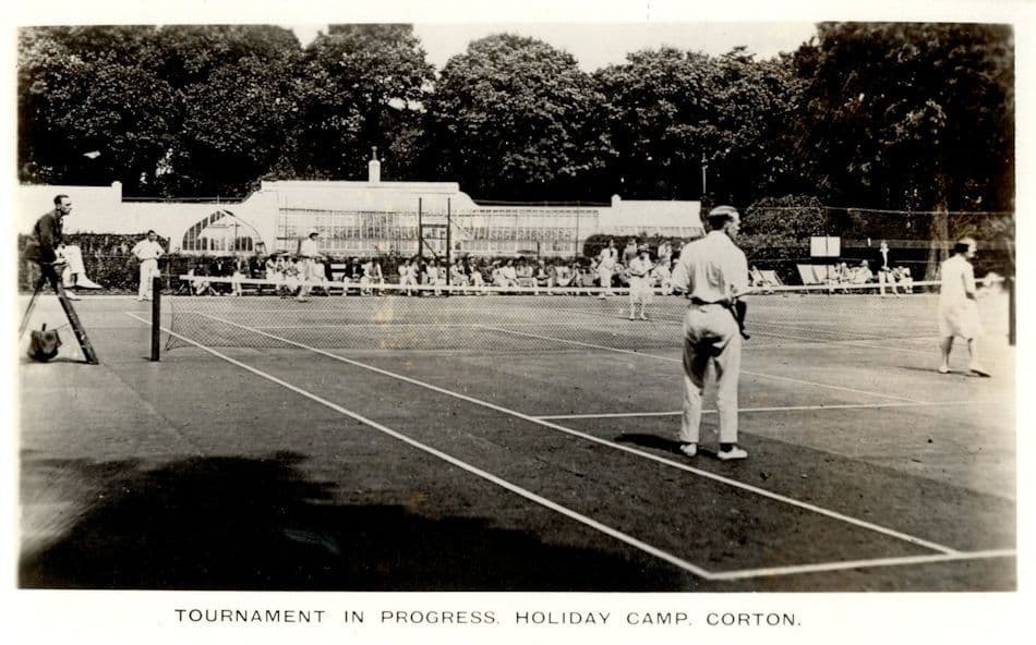 Corton Holiday Camp Tennis Courts Suffolk Mint Real Photo Postcard