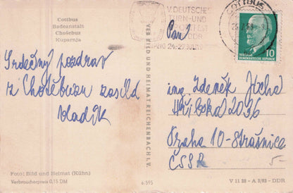 Cottbus Chosebuz German Swimming Pool Badeanstalt Real Photo Postcard