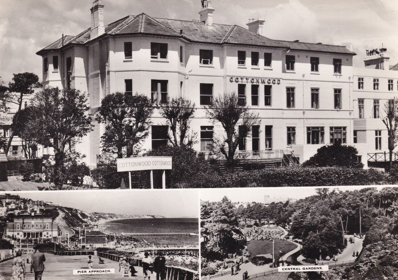 Cottonwood Hotel Bournemouth Dorset Real Photo 1950s Postcard