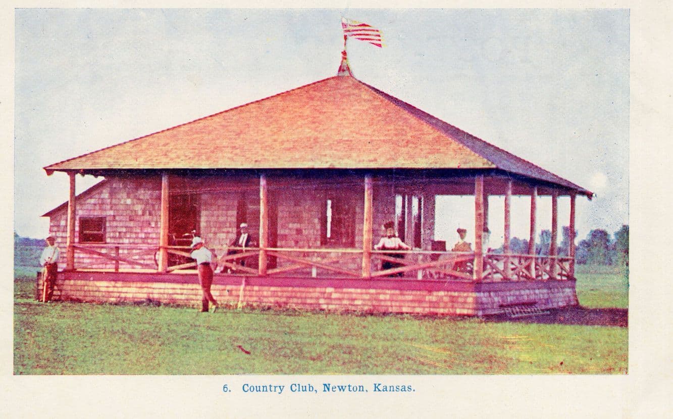 Country Club Newton Kansas USA Old Postcard