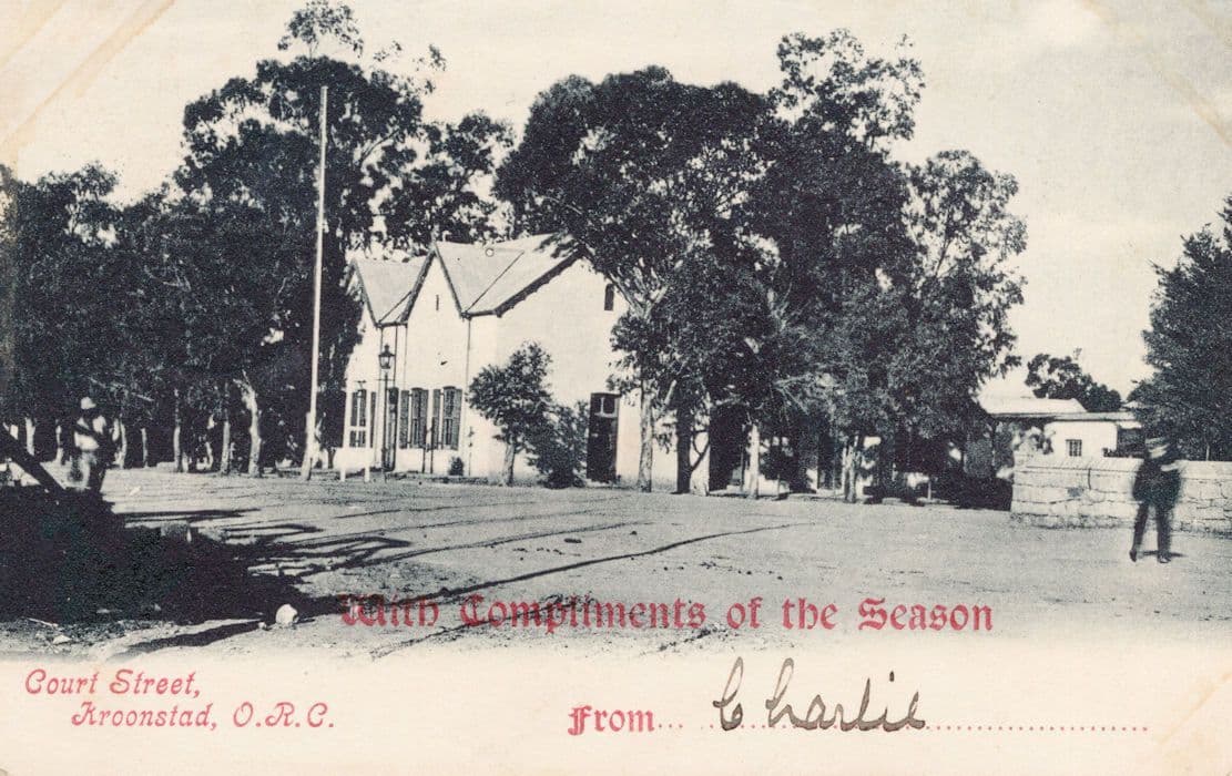 Court Street Kroonstad South Africa 1904 Christmas Postcard