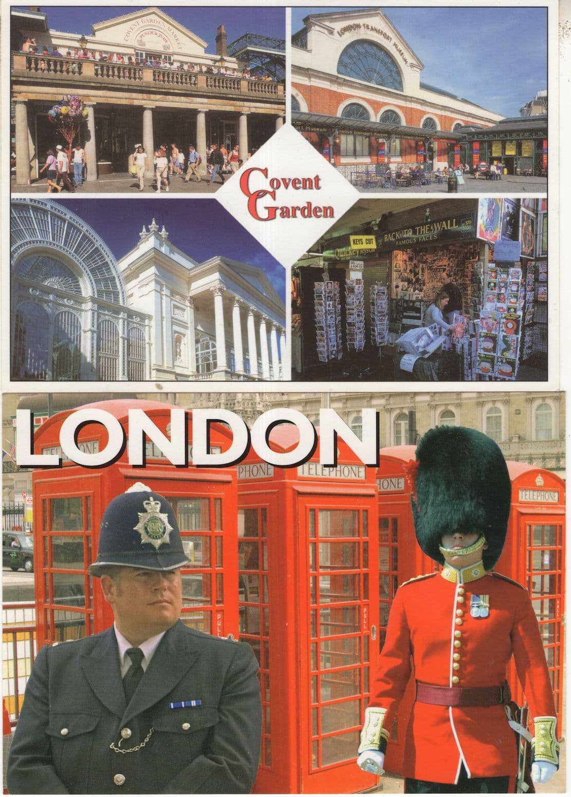 Covent Garden Key Cutters London Policeman 2x Postcard s