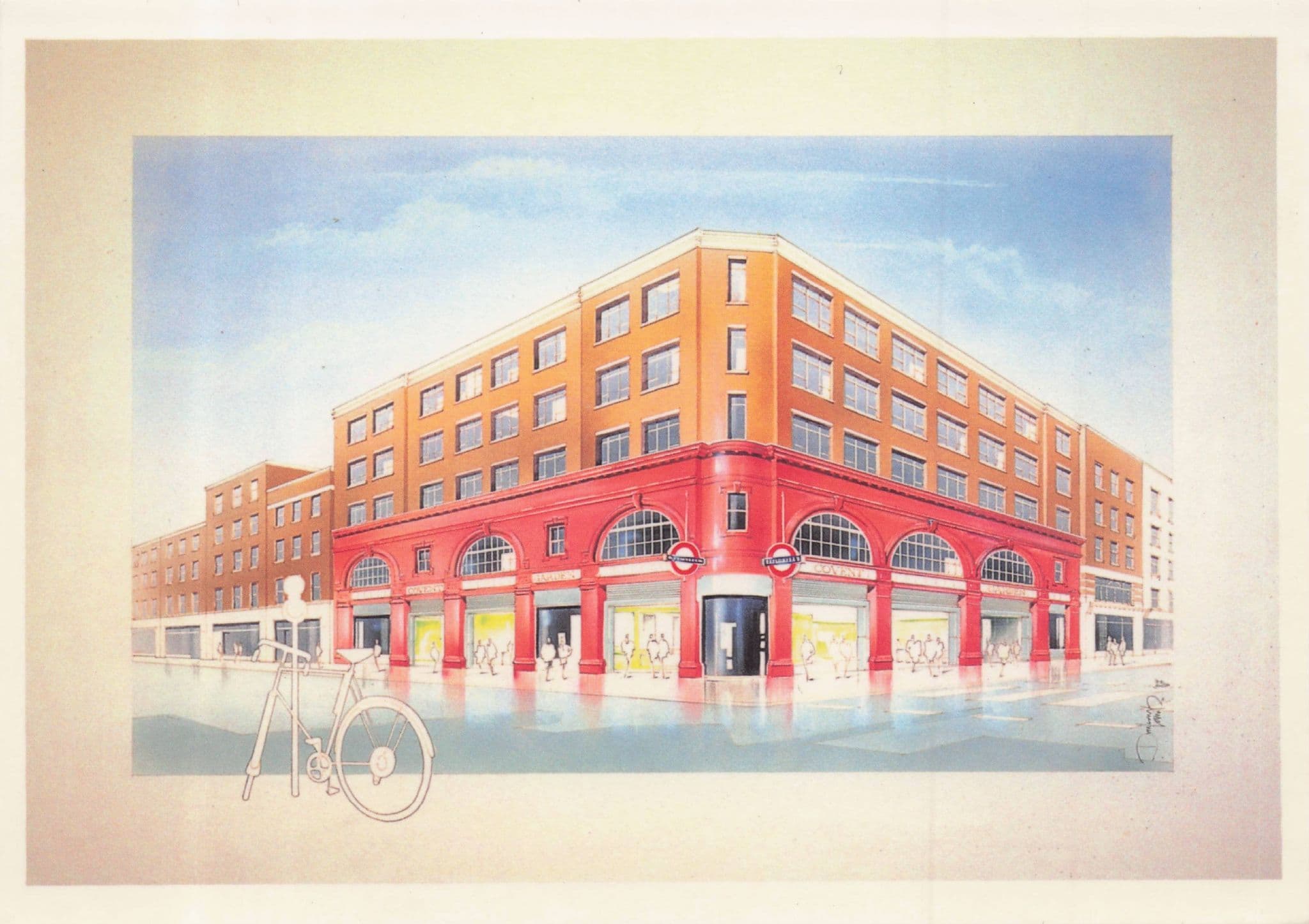 Covent Garden London Tube Station Restoration Postcard