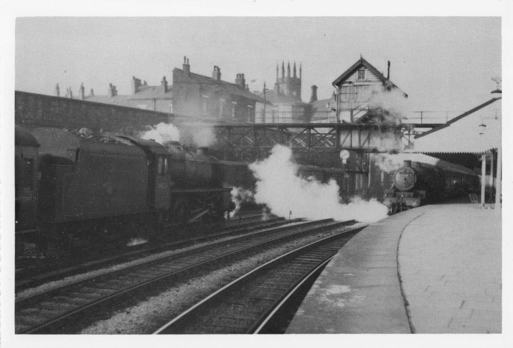 Crab 44823 Train at Blackpool Trinity Street Station in 1962 Postcard