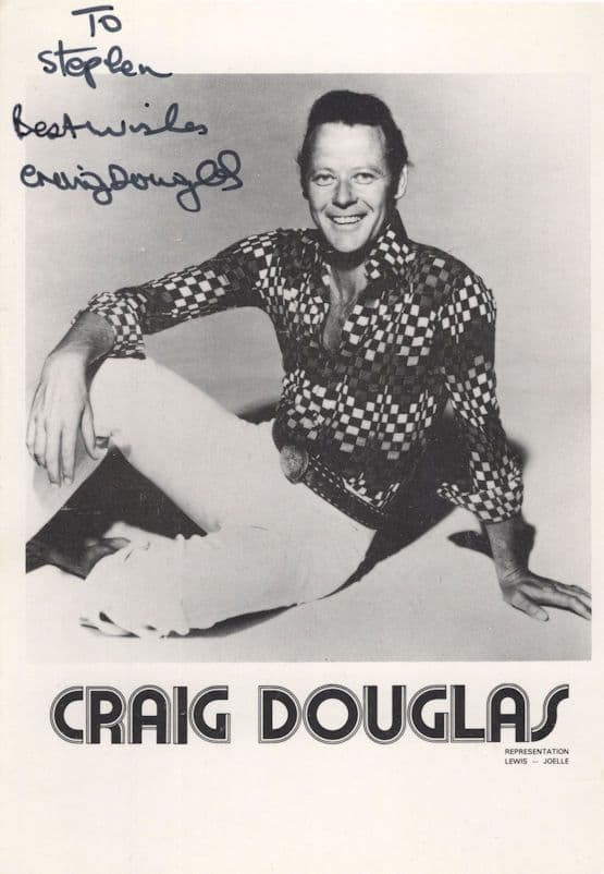 Craig Douglas Only Sixteen Pop Singer Hand Signed Photo