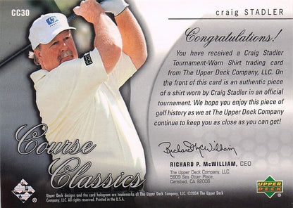 Craig Stadler Course Classics 2004 Authentic Tournament Upper Deck Golf Shirt Card