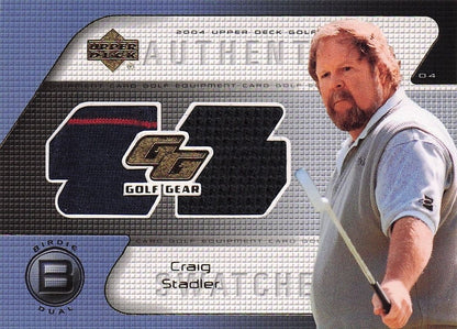 Craig Stadler Golf Gear 2004 Authentic Dual Real Shirt Swatch Upper Deck Card