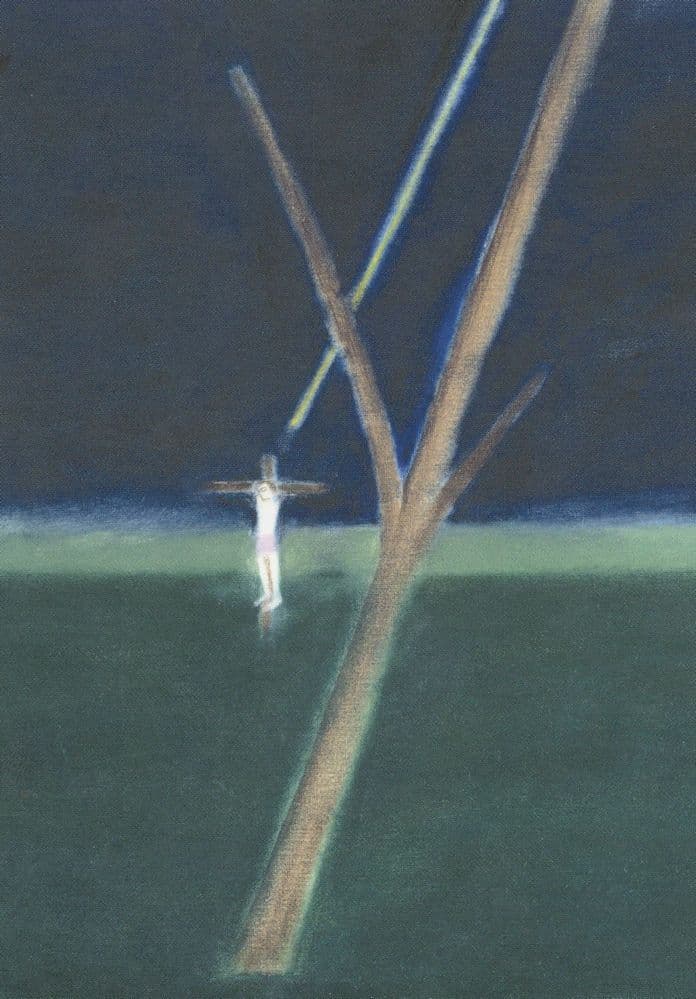 Craigie Aitchison Crucifixion 1998 Royal Academy Painting Postcard