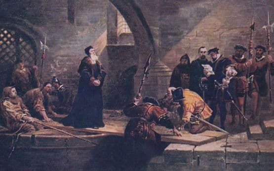 Cranmer at Traitor's Gate by Frederick Goodall Painting Postcard